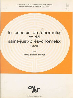 cover image of Le Censier de Chomelix et de Saint-Just-près-Chomelix